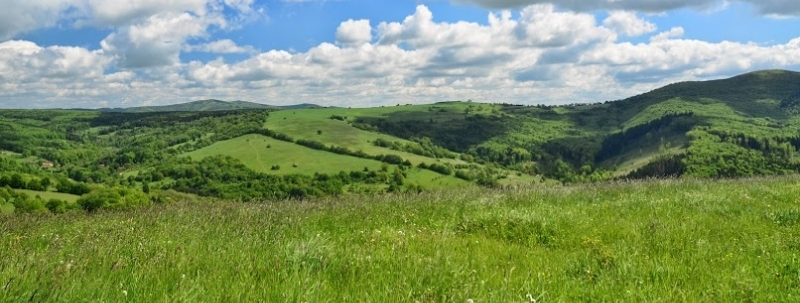 Na obrázku horská krajina Bílých Karpat