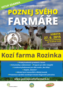 pozvánka na akci poznej svého farmáře na kozí farmu Rozinka na Hané