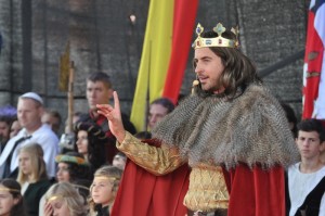 Fotografie krále  Znojemského vinobraní v historickém kostýmu