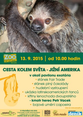 Pozvánka na akci cesta kolem asvěta v zoologické zahradě Ústí nad Labem