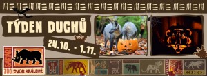 Plakátek zvoucí do ZOO na akci strašidelná ZOO, ZOO Dvůr Králové nad Labem