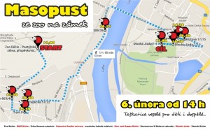 mapa masopustního průvodu