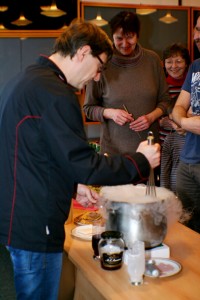 Občerstvení bylo ve stylu molekulární gastronomie